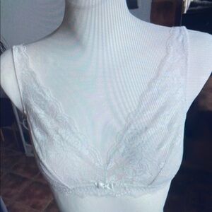 Elegant White Lace Bralette